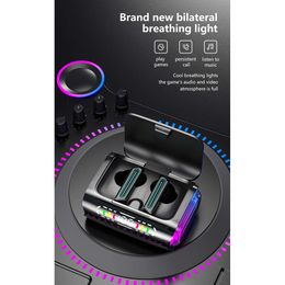 New Carbon Fiber Pattern Wireless Earbuds DX-02 Dual in Ear Digital Display for Clear Call 5.3 Bluetooth