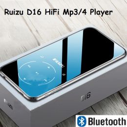 Players New Metal Original RUIZU D16 Bluetooth MP3 Player 2.4inch 8GB HIFI Music Video Player With FM Radio EBook Builtin Speaker