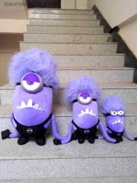 Plush Dolls Despicable Me Movie Surrounding Little Yellow Man Plush Doll Fun and Cute Anime Purple Servant Filling Toy Christmas Gift Q240227