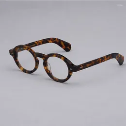 Sunglasses Frames Vintage High Quality Eyewear Acetate Oval Frame UV400 Handmade Retro Lemtosh Designer Eyeglasses