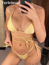 Women's Swimwear New Sexy Wrap Arround Bikini Women Swimsuit Female Swimwear Two-pieces Bikini set Brazilian Bather Bathing Suit Swim Lady V1229 T240227