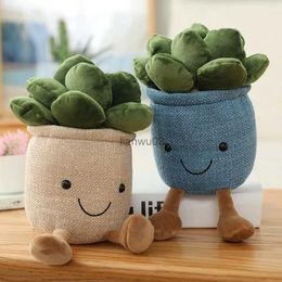 Plush Keychains Lifelike Succulent Plants Plush Stuffed Toys Soft Bookshelf Decor Doll Creative Potted Flowers Pillow home decor Kid GiftL2403