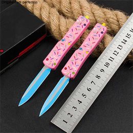 Quality UT Higher Automatic Tactical Knife Dessert Warrior D2 Blade Donut Aluminium Handle EDC AUTO Outdoors Hunting Self Defence Survival Tools Knifes 5370 940 3300