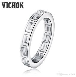 Simple Hollow Band Rings 316L Stainless Steel Biker Ring For Women Men Fashion Luxury Jewellery anel masculino anillos With Box2233328