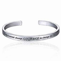 New Serenity Prayer Silver Plated Bracelet In A Gift Box Love For Women2813