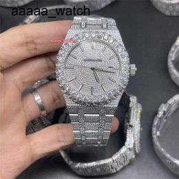 Diamonds Ap Watches the Latest Mens Hip Hop Watch in 2023 Large Bezel Top Quality Electroplated Shiny Watch Full Face