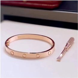 Manufacturers of nail bracelet fashion couple gold love full diamond bracelet male European and American stainless steel lovers titanium steel bracelet female