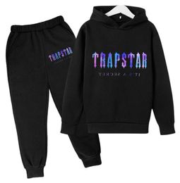 Kids TRAPSTAR Designer Tracksuits Baby Clothes Set Toddler Clothes Sweater Hooded Kid 2 Pieces Sets Boys Girls youth Children hood9721507