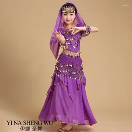 Stage Wear JustSaiyan Belly Dance Costumes Set Oriental Bellydance Girls Egyptian Bollywood Kids Dancing Clothing