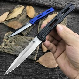 BM 3 Models 417 Fact EDC Mini Folding Knife 9Cr13Mov Satin Plain Blade Nylon Fibre Handle Work Sharp Easy To Carry Outdoor Hunting Hiking Pocket Knife 15535 535 3300