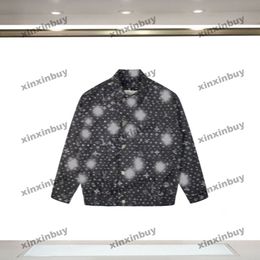 xinxinbuy 2024 Men designer Jacket Full Sky Star Letter Jacquard 1854 Denim jackets long sleeve women Black blue S-3XL