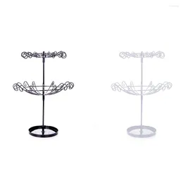 Keychains Iron Rotating Jewellery Hanger Small Pendant Display Stand Keychain Storage Rack Accessories