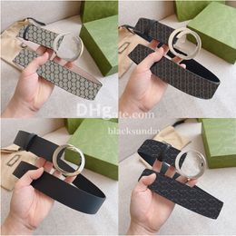 Luxury Belts Designers Genuine Leather Belts For Men Silver Big Buckle Business Belt With Gift Box