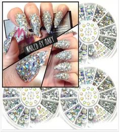 Nail Art Decorations 3D Nail Art Rhinestones Crystal Glitter Nails Wheel Decorations For DIY Studs 2382329