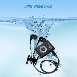Players Mini Waterproof Swimming MP3 Player 4GB Memory Sports Running Riding HiFi Stereo Music MP3 Walkman with FM Radio Clip Earphone