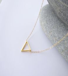 1 small hollow Geometric triangle necklace simple polygon geometry V female male iron lucky woman mother men039s family gifts j8789543