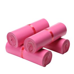 Envelopes (100 Pieces/lot) Pink Express Bag Thick Waterproof Clothing Packaging Bags Logistics Plastic Courier Bag