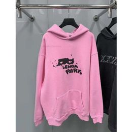 Men Sweaters Autumn/winter Balenciiagas Version Hoodie Mens Fashion Home Designer Hoodies 2023 Paris Brand Family Hand-painted Graffiti Couple Same 8A5PNAC0