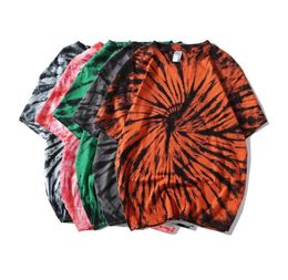 Rainbowtouches Tie Dye TShirt Men 100Cotton Tie Dye T Shirts In Bulk Tidal Current Harajuku Cyber Celebrity TShirt Unisex W22029729574