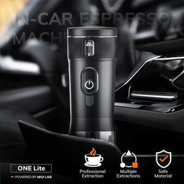 Portable Coffee Maker MIUI Small Espresso Machine DC12V Travel Coffee Maker for Car Outdoors Camping Backpacker Lightweight 240226