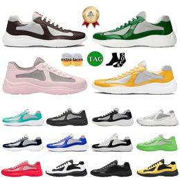 Designer Americas Cup Men Casual Shoes Mesh Patent Leather Low Top Trainers Sneakers Walking Rubber Sole Fabric Platform Outdoor Dhgate Trainer Size EU38-46