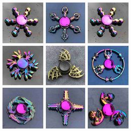 Finger Toys Wing Fidget Spiner Zinc Alloy Metal Hand Spinner Dice Rudder Exterior ADHD Anti Stress Toy Gyro For Adult yq240227