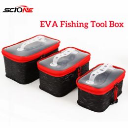 Boxes Portable EVA Fishing Tool Box Fishing Bait Storage Bag Living Fish Bucket Water Tank Camping Fishing Tackle Live Fish Box XA154G