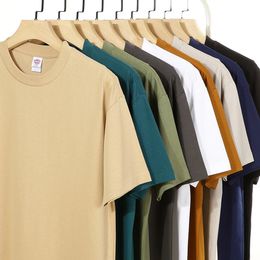 Summer 100% Cotton Brand T-shirt Men O-neck Unisex Simple High Quality Solid Colour Women Tshirts Basic Tee Plain Tops 240220