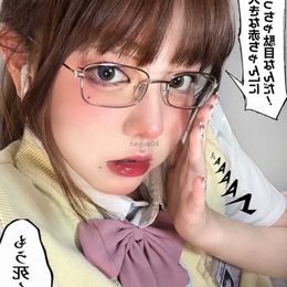 Eyeglass Frame Japanese Harajuku Glasses Frame Women No Makeup Fashion Anti-blue Glasses Men Contrasting Cute Decorative Glasses