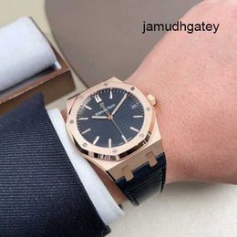 Brand Female Wrist Watch AP Wristwatch Mens Watch Royal Oak Series 15510OR Rose Gold Black Face Mens Fashion Casual Business Watch