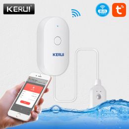 Detector KERUI Tuya APP Monitoring Wall Mounted WiFi Water Sensor Smart Home Kitchen Water Leak Detector Notification Security Alarm