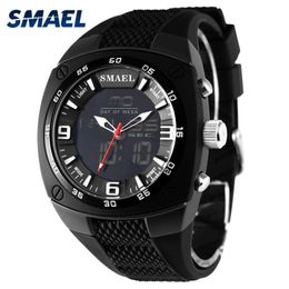 SMAEL Men Analog Digital Fashion Military Wristwatches Waterproof Sports Watches Quartz Alarm Watch Dive relojes WS10082332