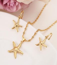 gold Necklace Earring Set Women Party Gift starfish Jewellery Sets daily wear mother gift DIY charms women girls Fine Jewelry8145222