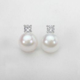 8-9-10-11-12mm naturligt sötvatten pärla prinsessör örhängen s925 ren silver pärlörhängen färdig produkt