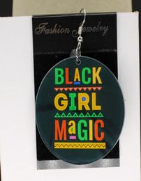 Black Girl Magic earrings afro Personalised Custom Afro Africa Earring Charms 2 Sided Custom Logo Text Picture9772919