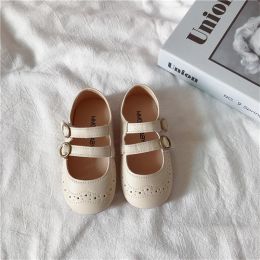 Sneakers CUZULLAA Children Leather Shoes for 16 Years Girls Princess Mary Janes Dress Shoes Baby Girls Soft Sole Korean Flat Shoes 2130