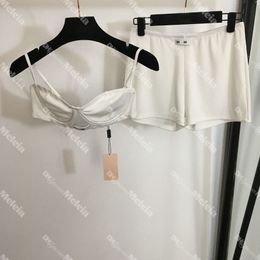 Cotton Bra Set Women White Lingerie Push Up Underwear for Ladies Fashion Letter Sport Wear with Underwire