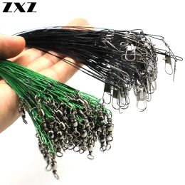 Lines 100pcs Stainless Steel Braided Trace Fishing Wire Line Antibite Line Shock Spinning Leader Rigs Tapered Line Leash Snap Swivel