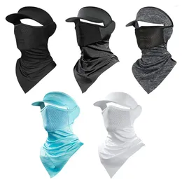 Berets 1PC Breathable Silk Face Seamless Scarf Motorcycle Sun Protection Headgear Cover Outdoor Sports Summer