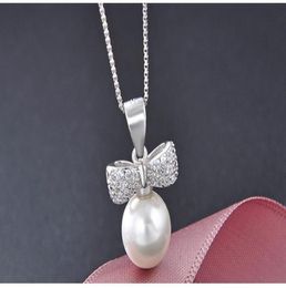Thanksgiving gifts top quality S925 sterling silver pendants for necklaces pearl Jewellery silver CZ coker necklaces pearl jewels DD5076167