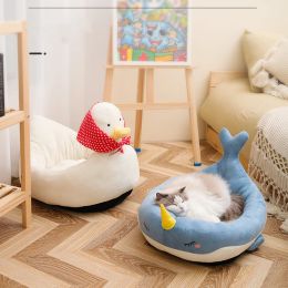 Pens Pet Cat Dog Bed House for Cats Indoor Warm Kitten Kennel Small Dog Nest Collapsible Cats Cave Cute Sleeping Mats Winter Products