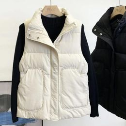 Women's Vests Fat MM Down Cotton Vest Women Autumn Winter Outerwear Jacket Shoulder Female Loose Versatile Warm
