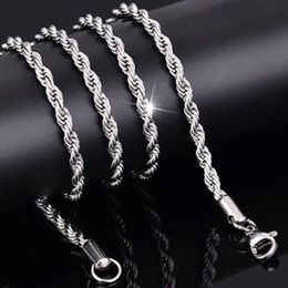 Fashion Mens Hip Hop Chain Shine Necklace Luxury Classy Clavicle Necklace Silver Gold Color Rope Jewelry For Women Men 3mm1912