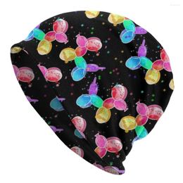 Berets Watercolour Balloon Bonnet Hats Cute Dogs Print Knitted Hat Adult Unisex Cool Elastic Beanie Spring Kpop Pattern Caps