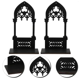 Candle Holders Decor Candleholder Shelf Decorative Portable Wood Pillar For Centerpiece Tea Light Statue