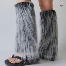 Women Socks Womens Furry Party Costume Sexy Faux Furs Fuzzy Long Shoes Cuffs Cover Leg Warmers/Boot Sleeves/Boot Covers Gifts
