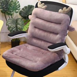 Pillow Thicken Soft Back Waist Cotton Linen Office Seat Student Chair Pad All-season Universal Follow