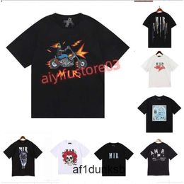 Mens Shirts am amis imiri amiiri 2023 Designer amari and Womens Short Sleeve Tshirt Designer Tshirts y amirl Summer Fashion Brand Sand Fluid Letter amirlies Pri YTT5