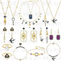 TAROT MAGIC Necklace Set Mysterious Symbol Lucky Swallow Devil's Eye Key Spades Female Jewelry Fashion Set Gift284P