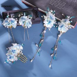 Hair Clips Hairpin Artificial Silk Flower Pins Bride Noiva Wedding Accessories Party Headpieces Women Headdress